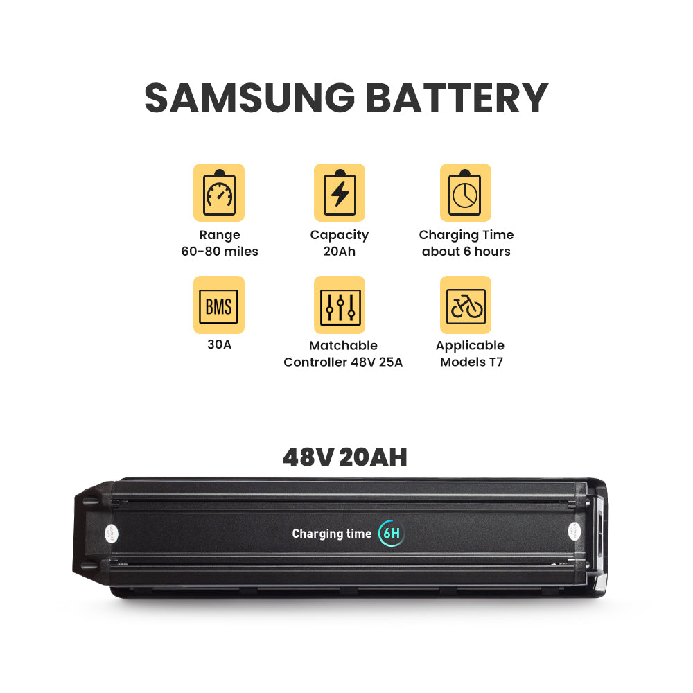 T7 pro 52V 20Ah Removable Samsung Li-ion Battery